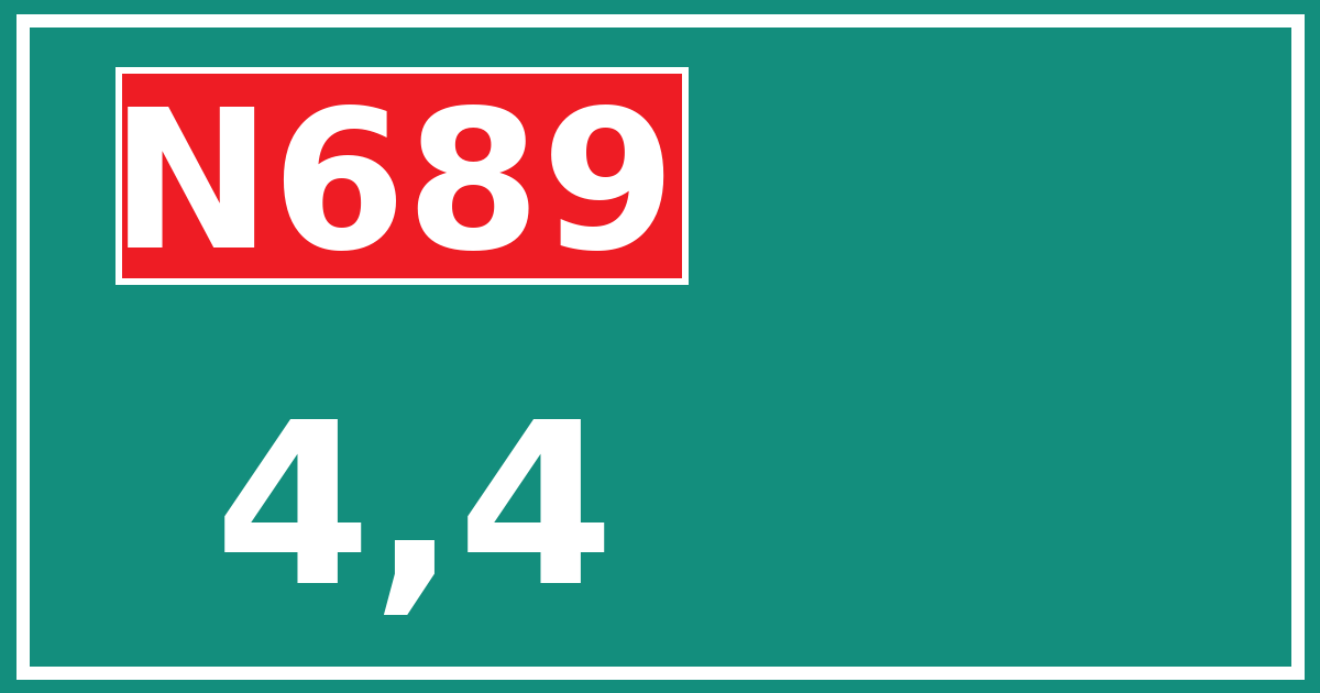 Hectometerbord N689 4,4