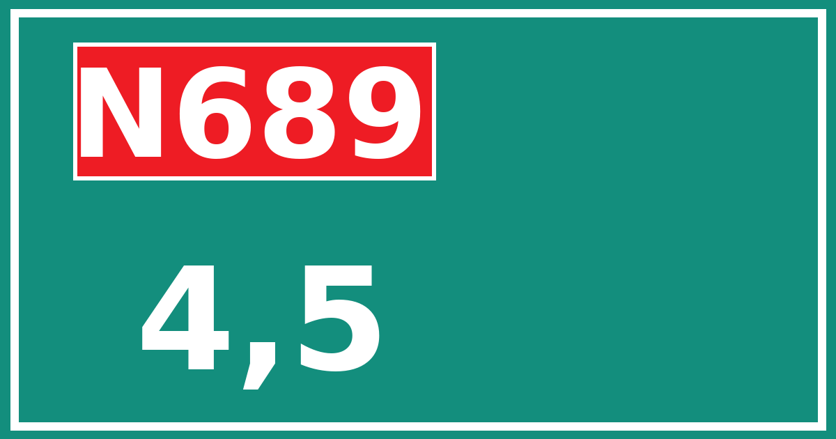 Hectometerbord N689 4,5