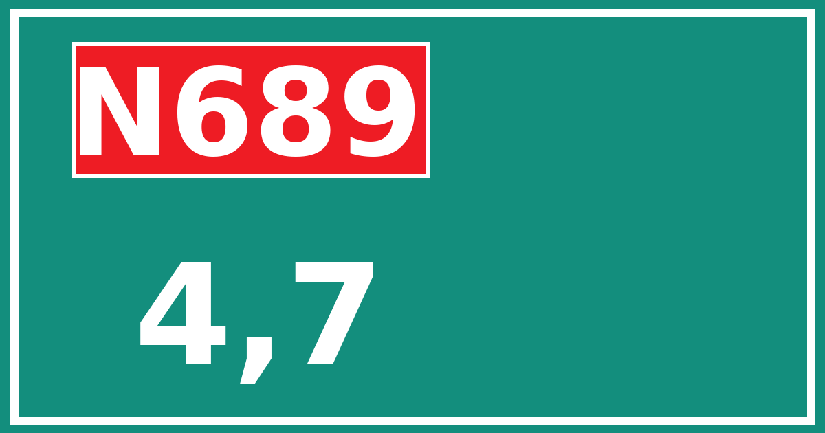 Hectometerbord N689 4,7
