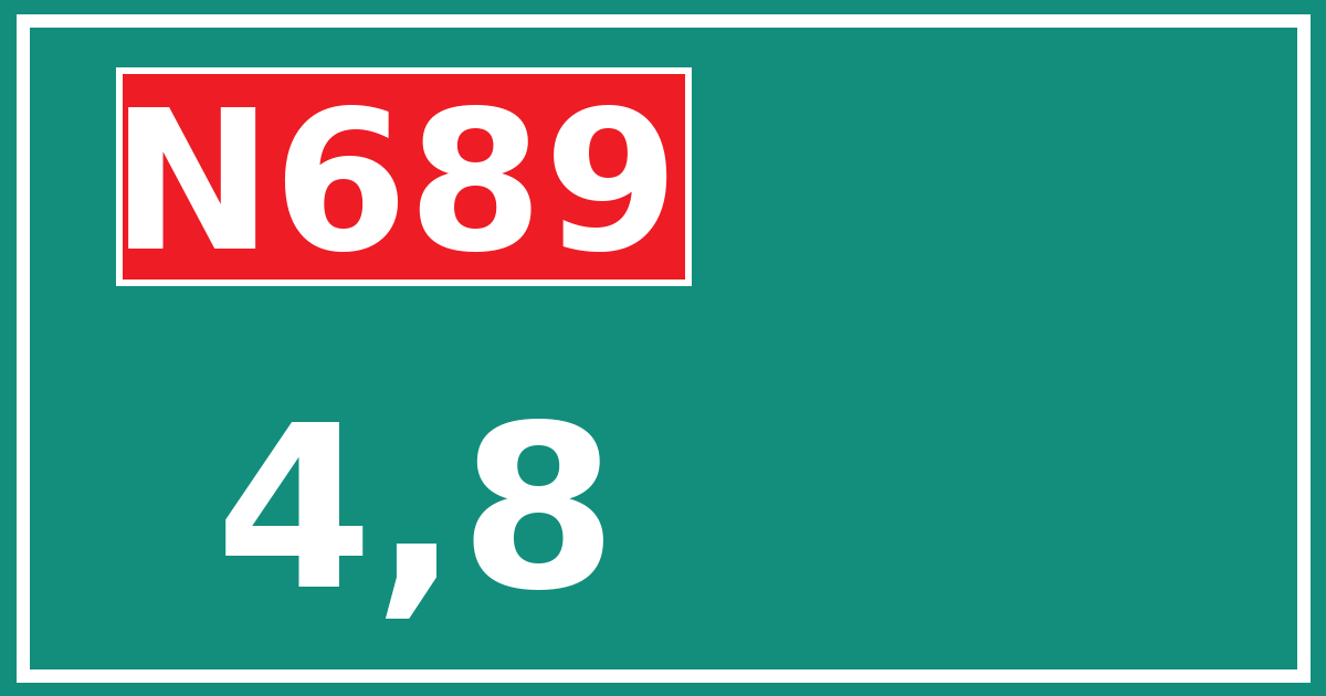Hectometerbord N689 4,8