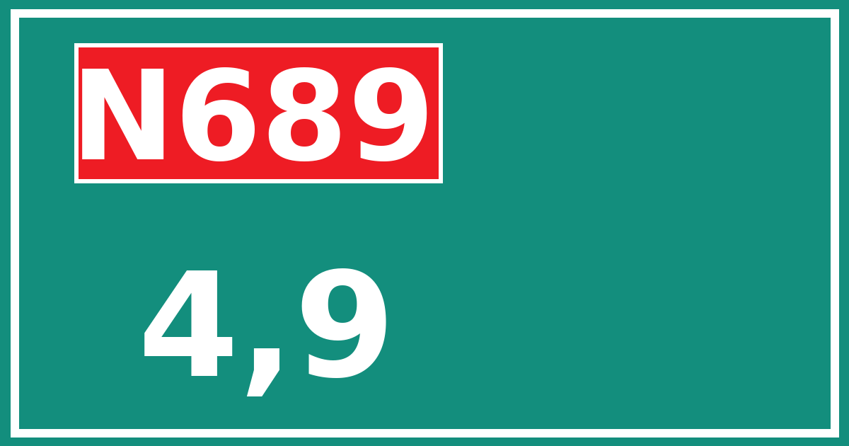 Hectometerbord N689 4,9