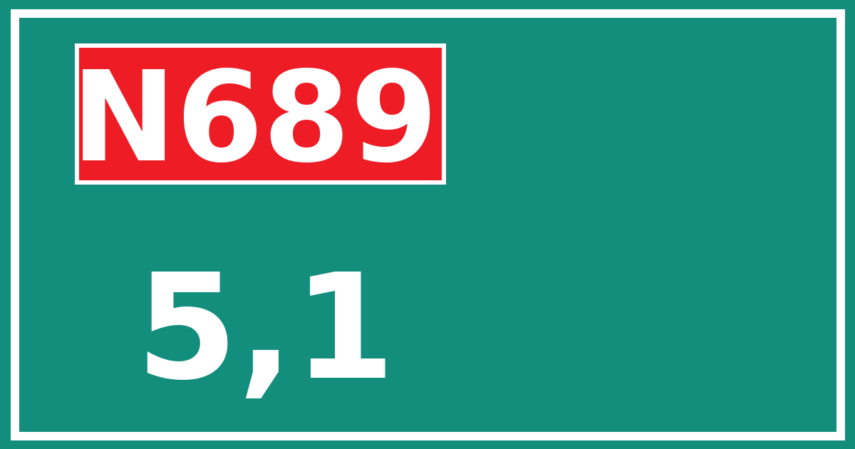 Hectometerbord N689 5,1