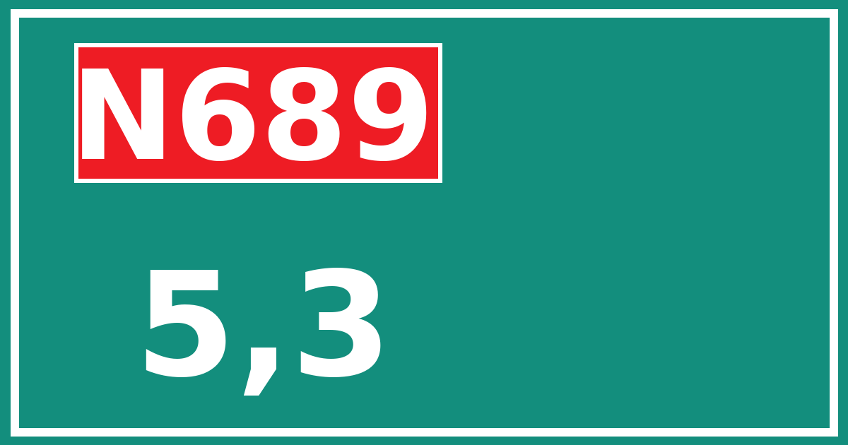 Hectometerbord N689 5,3