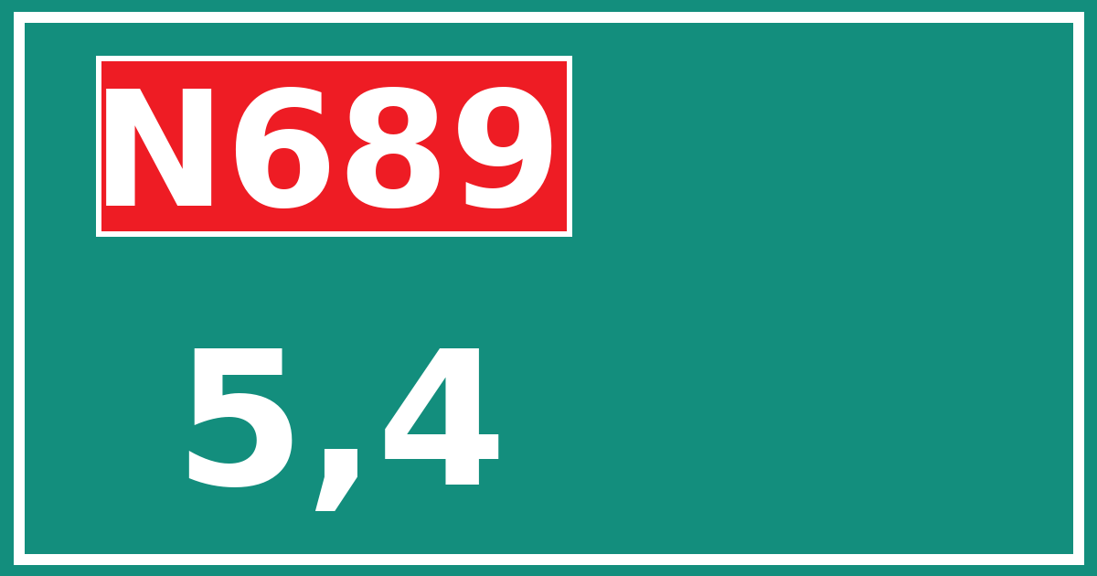 Hectometerbord N689 5,4