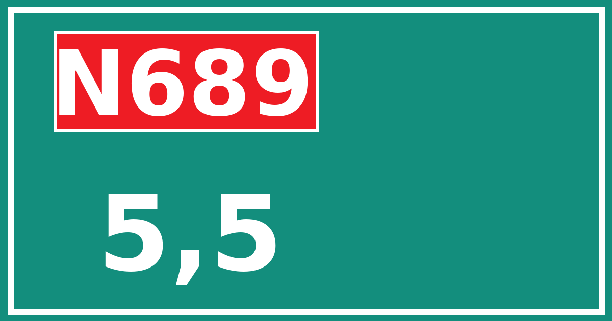 Hectometerbord N689 5,5