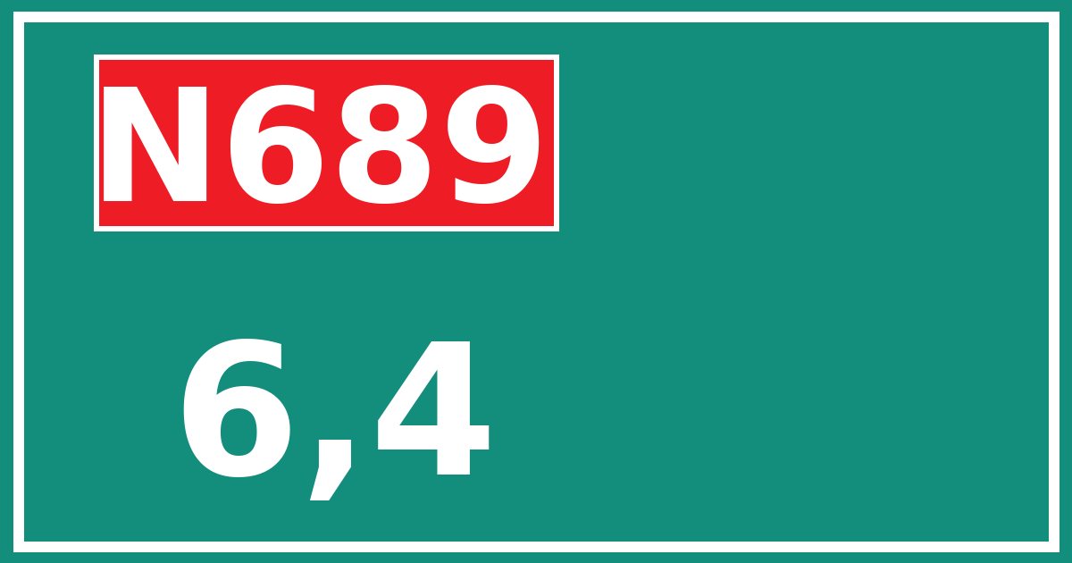 Hectometerbord N689 6,4