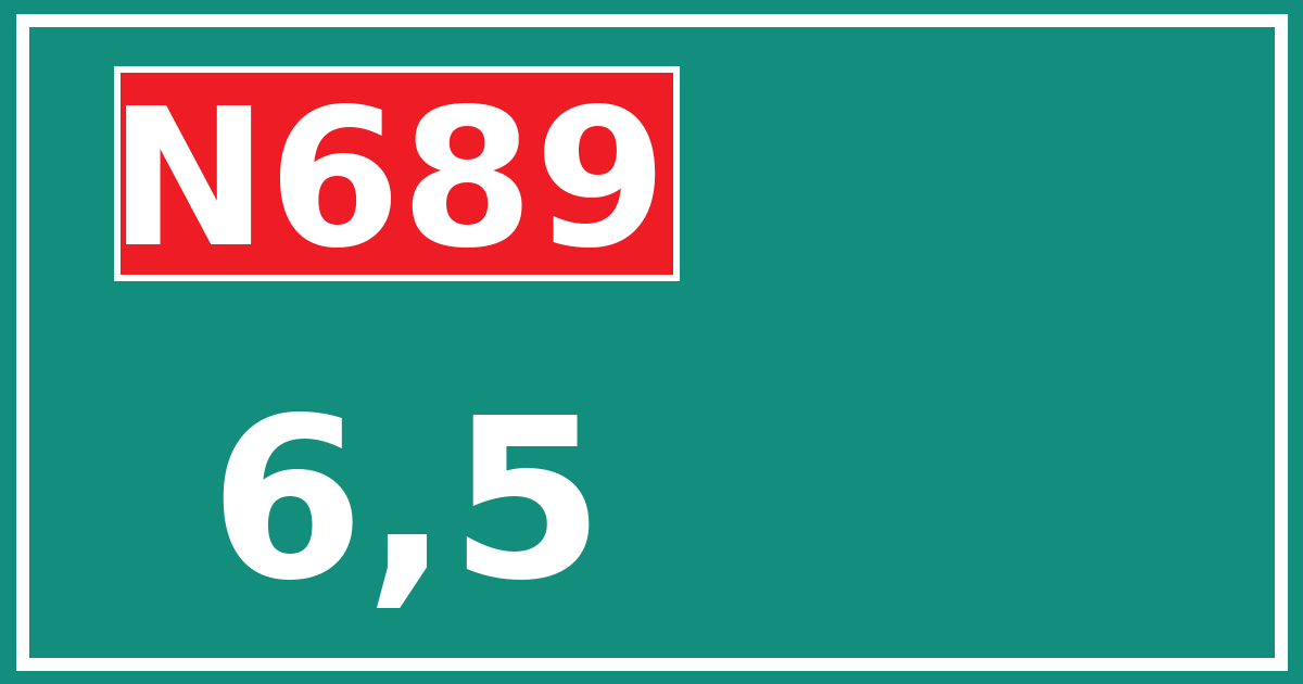 Hectometerbord N689 6,5