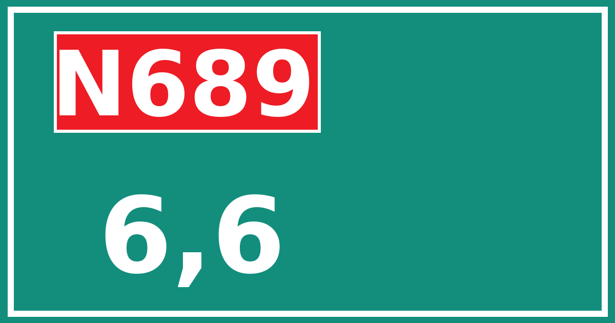 Hectometerbord N689 6,6
