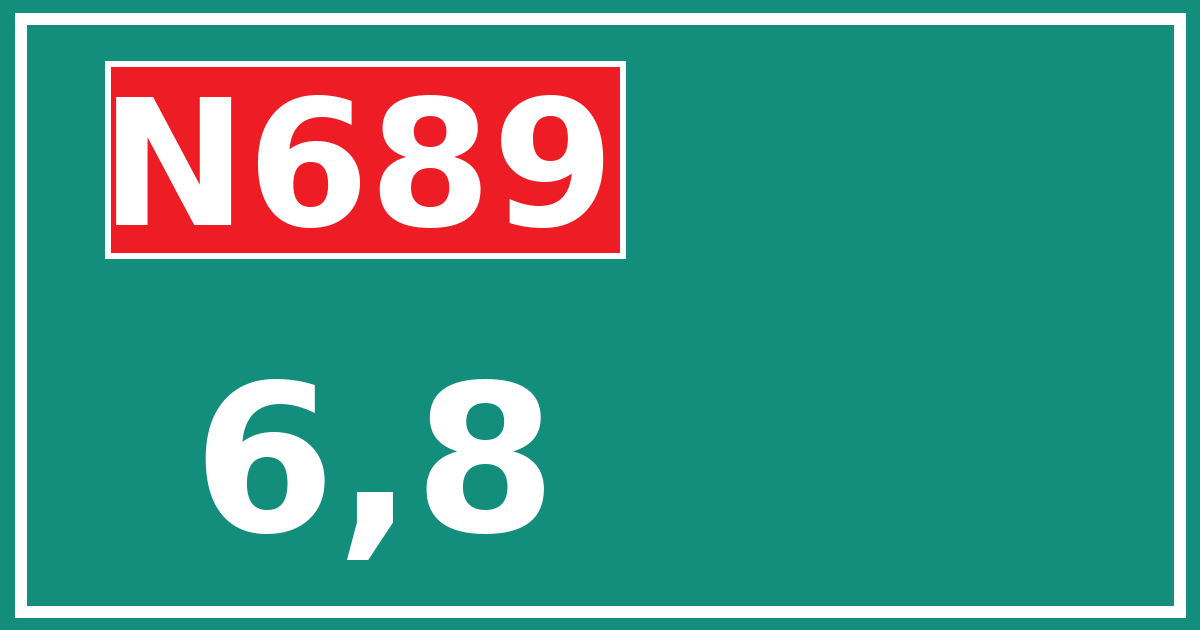 Hectometerbord N689 6,8