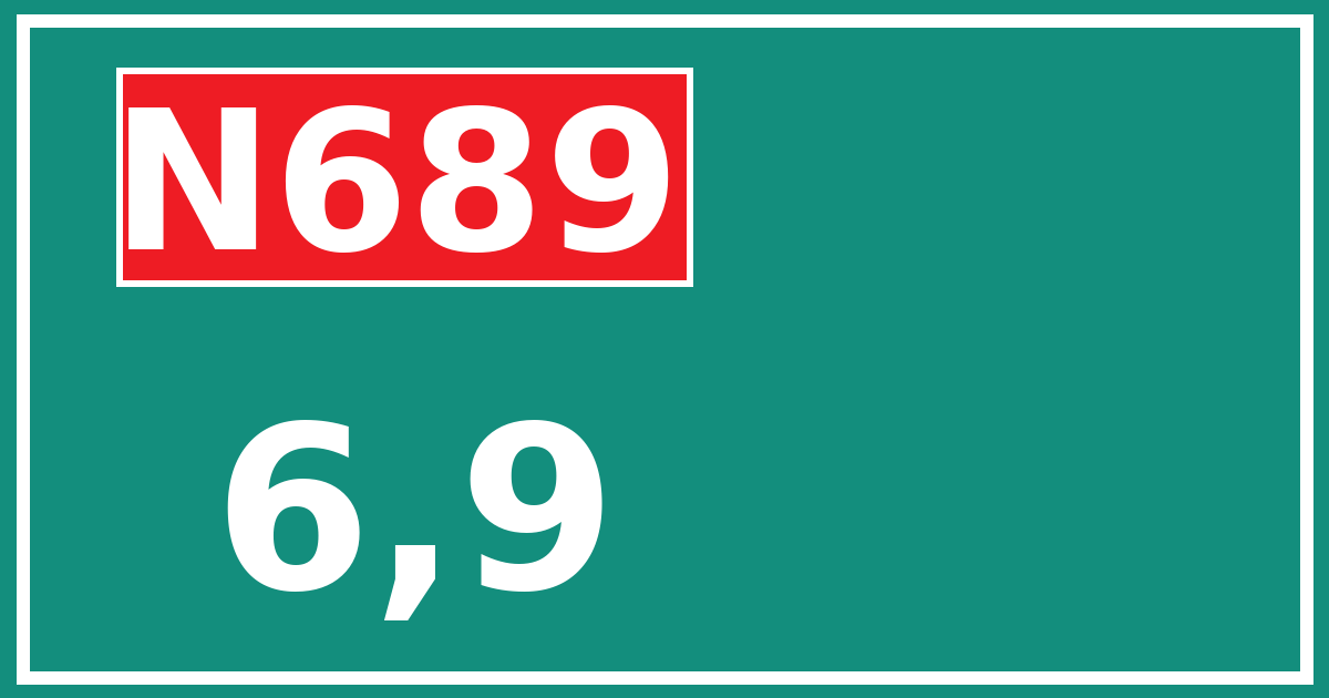 Hectometerbord N689 6,9