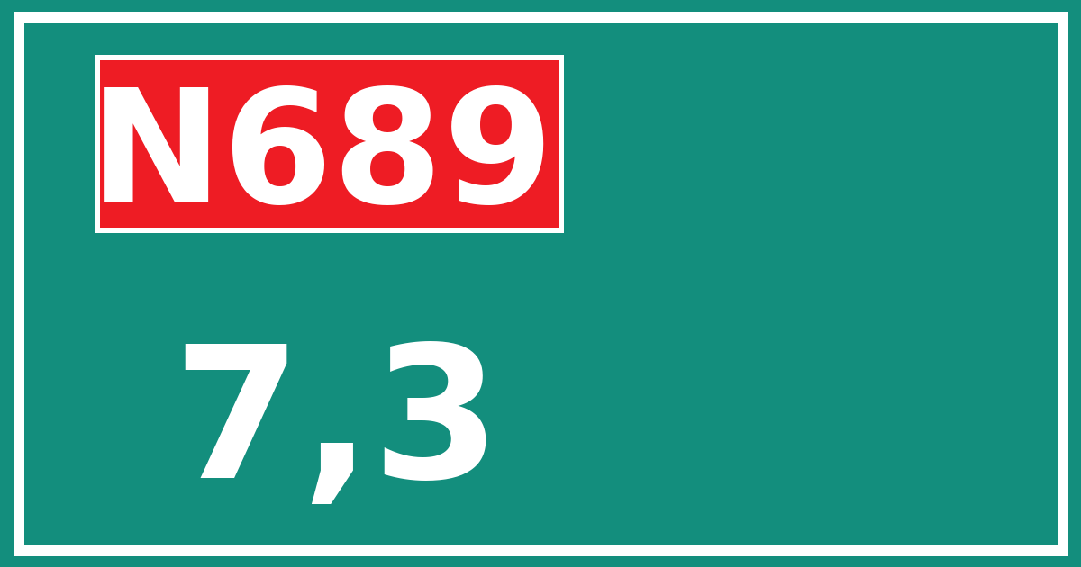Hectometerbord N689 7,3