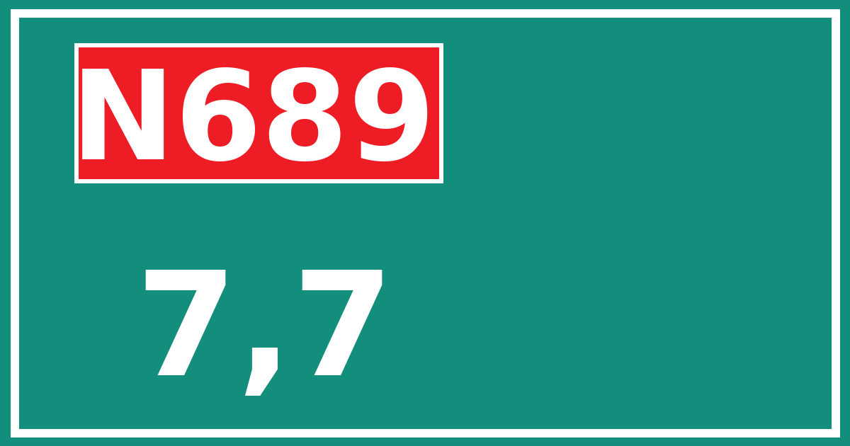 Hectometerbord N689 7,7