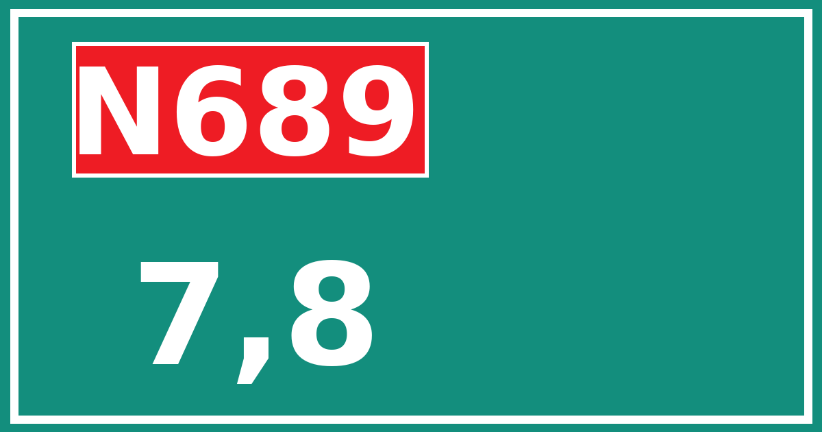 Hectometerbord N689 7,8