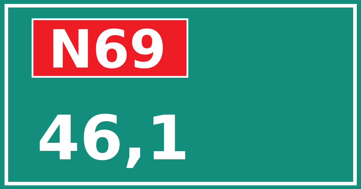 Hectometerbord N69 46,1