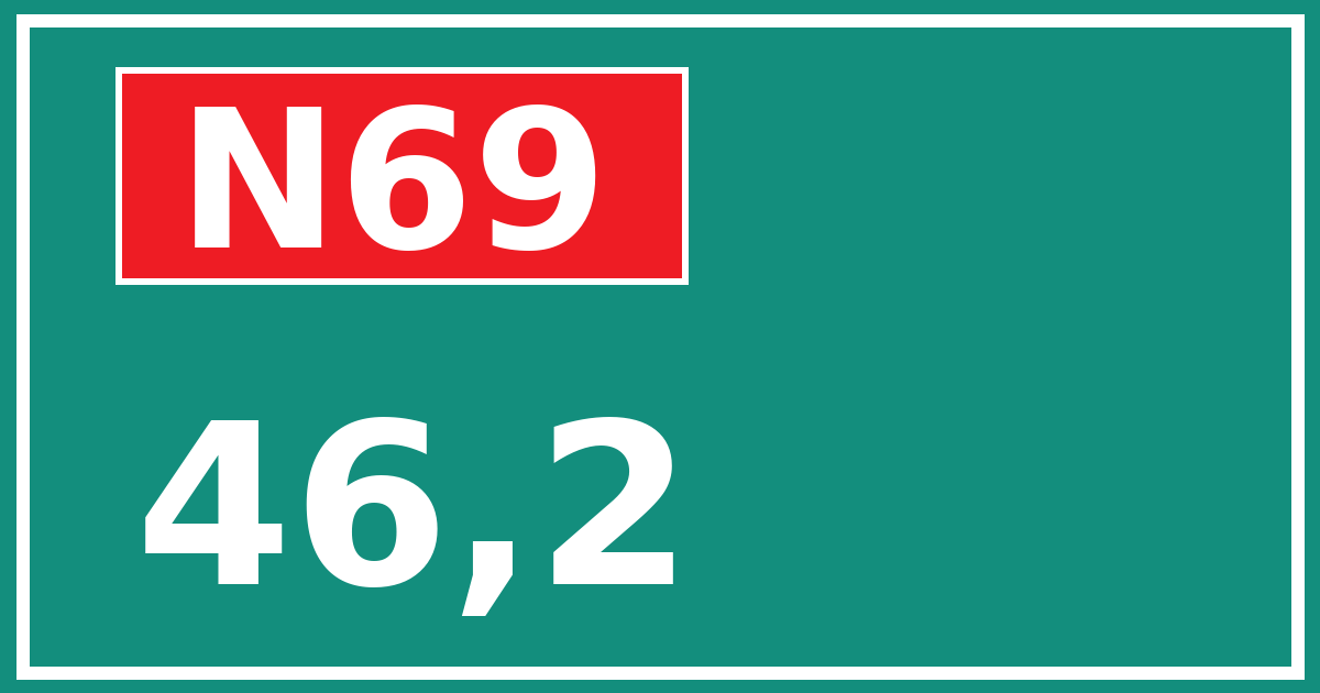 Hectometerbord N69 46,2