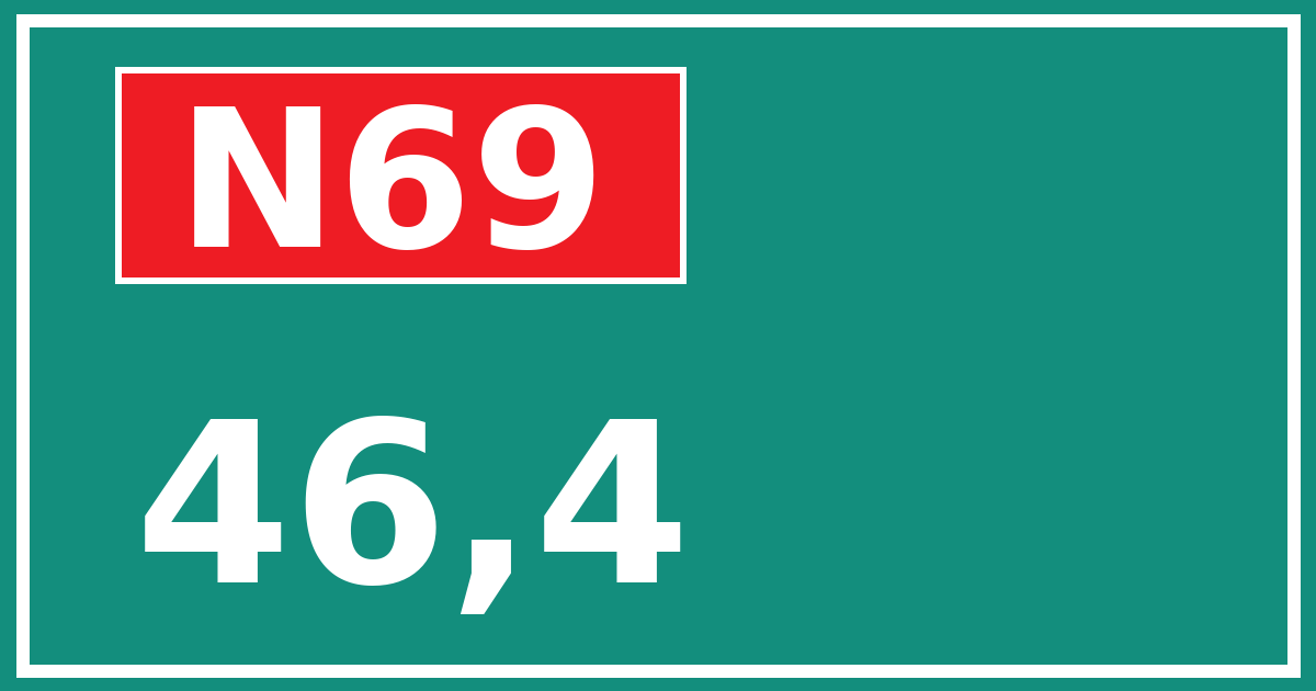 Hectometerbord N69 46,4