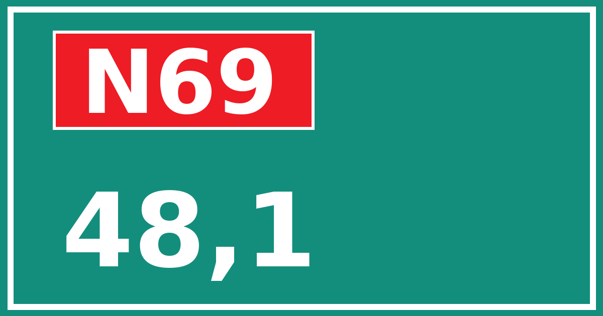 Hectometerbord N69 48,1