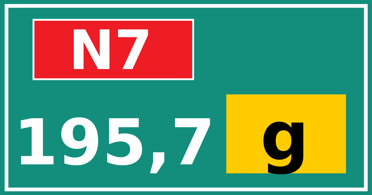Hectometerbord N7 195,7 letter g