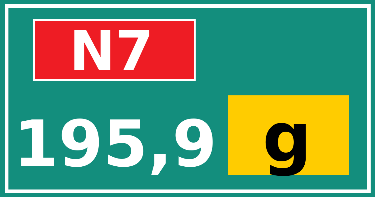 Hectometerbord N7 195,9 letter g