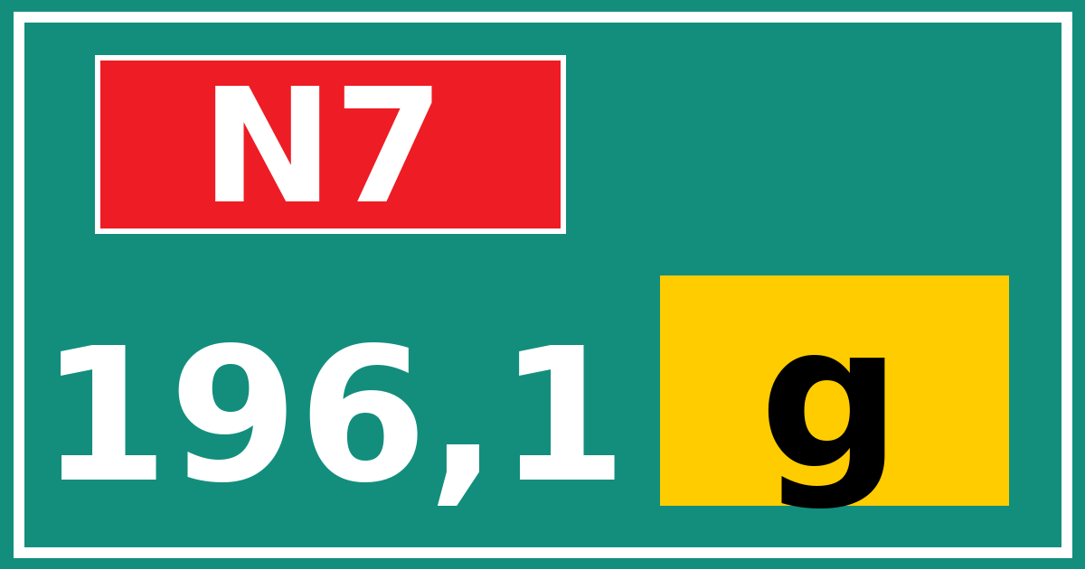 Hectometerbord N7 196,1 letter g