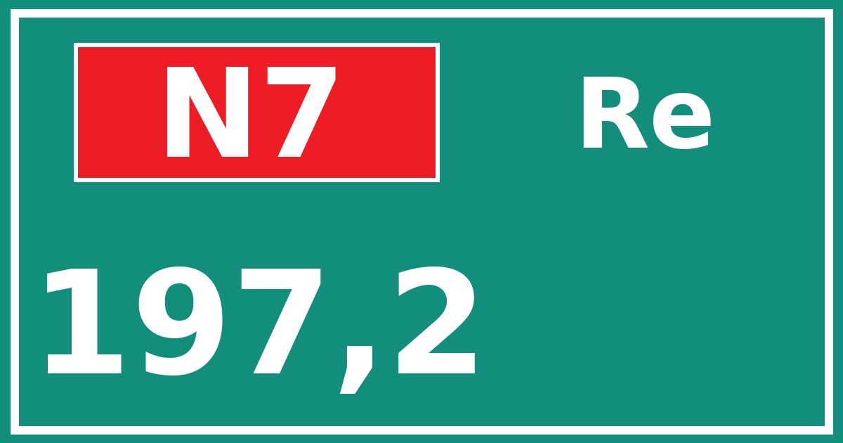 Hectometerbord N7 197,2 zijde Re