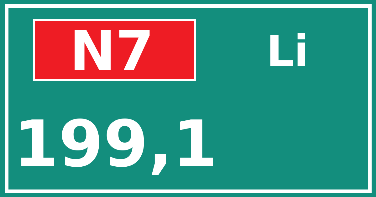 Hectometerbord N7 199,1 zijde Li