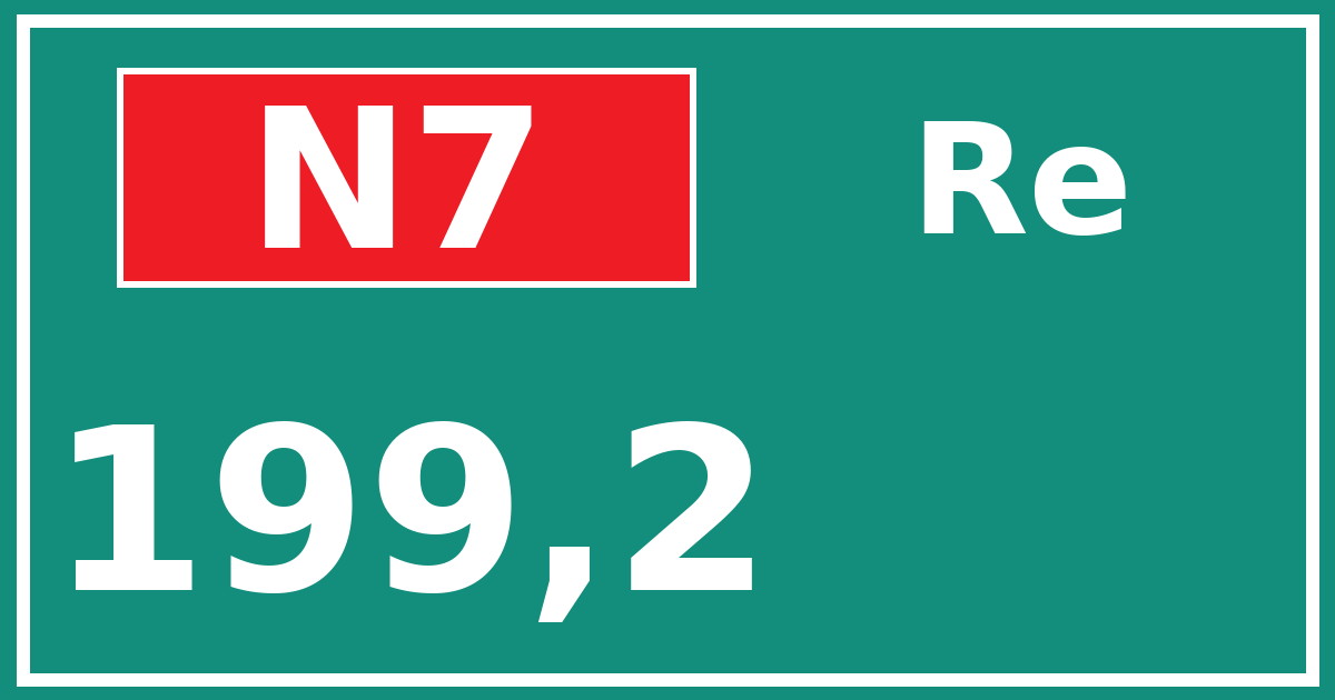 Hectometerbord N7 199,2 zijde Re