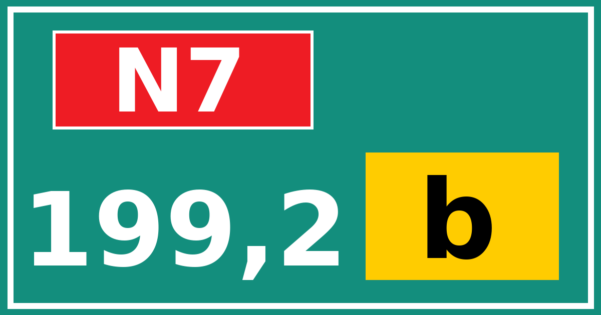 Hectometerbord N7 199,2 letter b