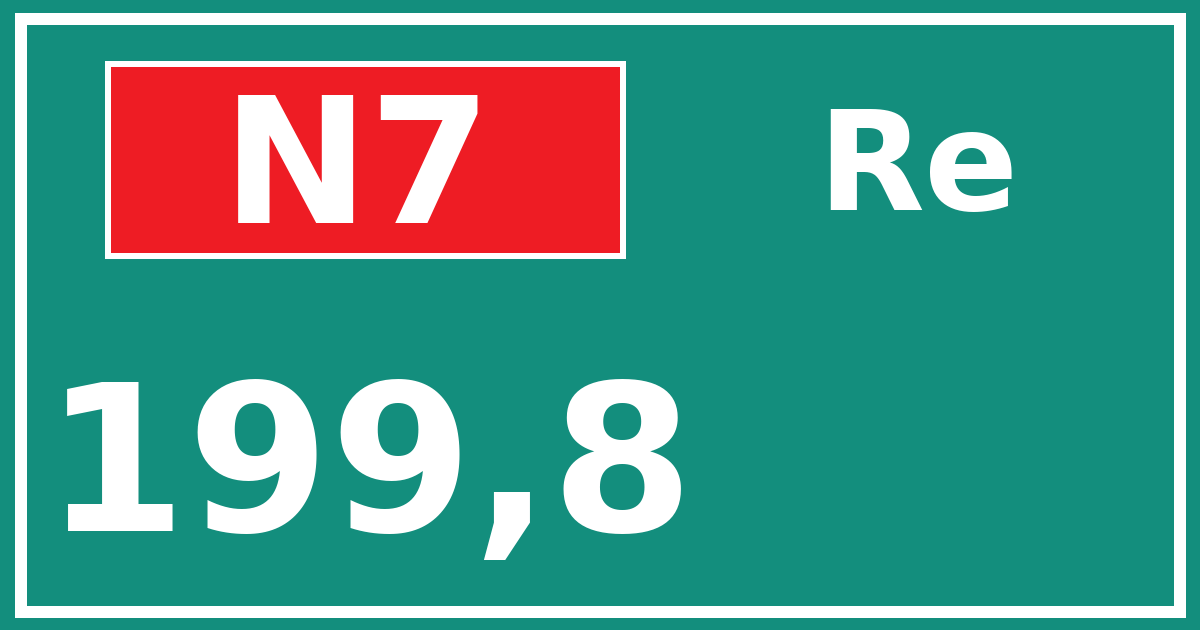 Hectometerbord N7 199,8 zijde Re