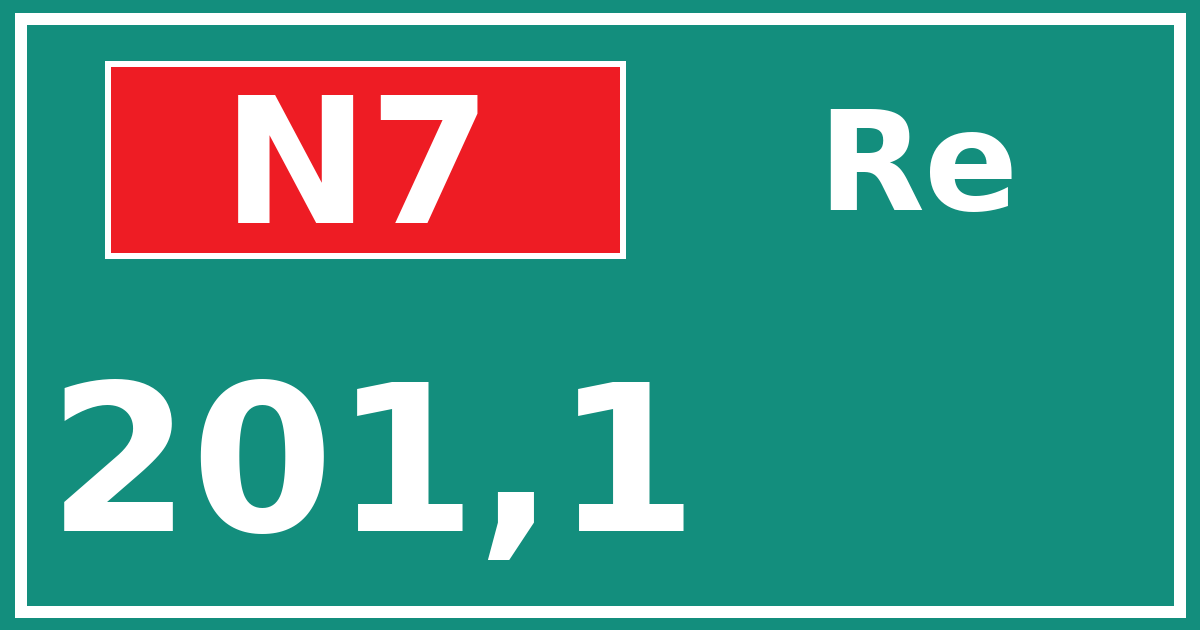 Hectometerbord N7 201,1 zijde Re