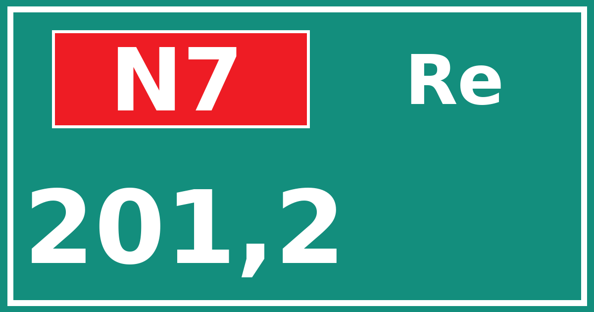 Hectometerbord N7 201,2 zijde Re