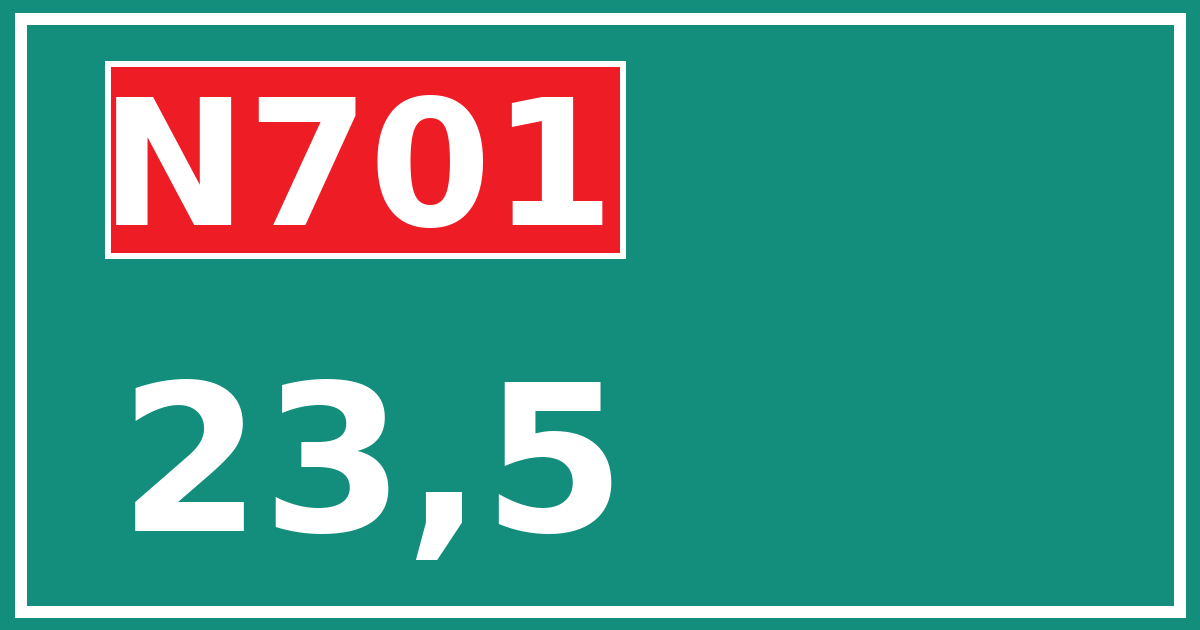 Hectometerbord N701 23,5