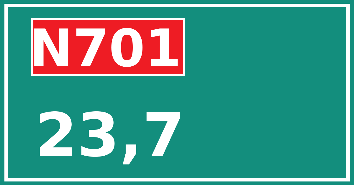 Hectometerbord N701 23,7