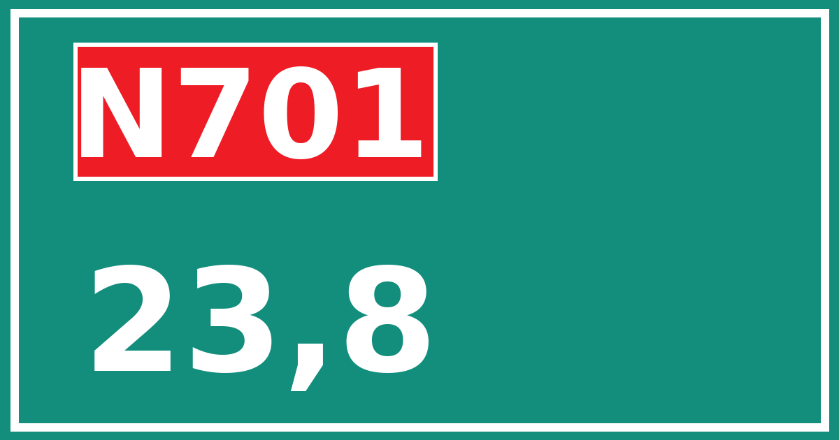Hectometerbord N701 23,8