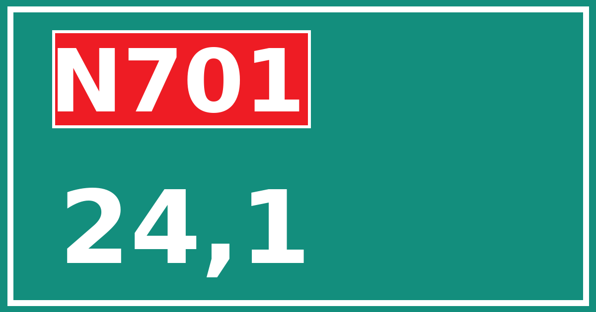 Hectometerbord N701 24,1