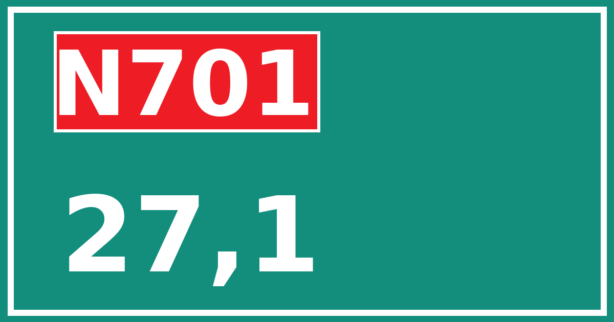 Hectometerbord N701 27,1