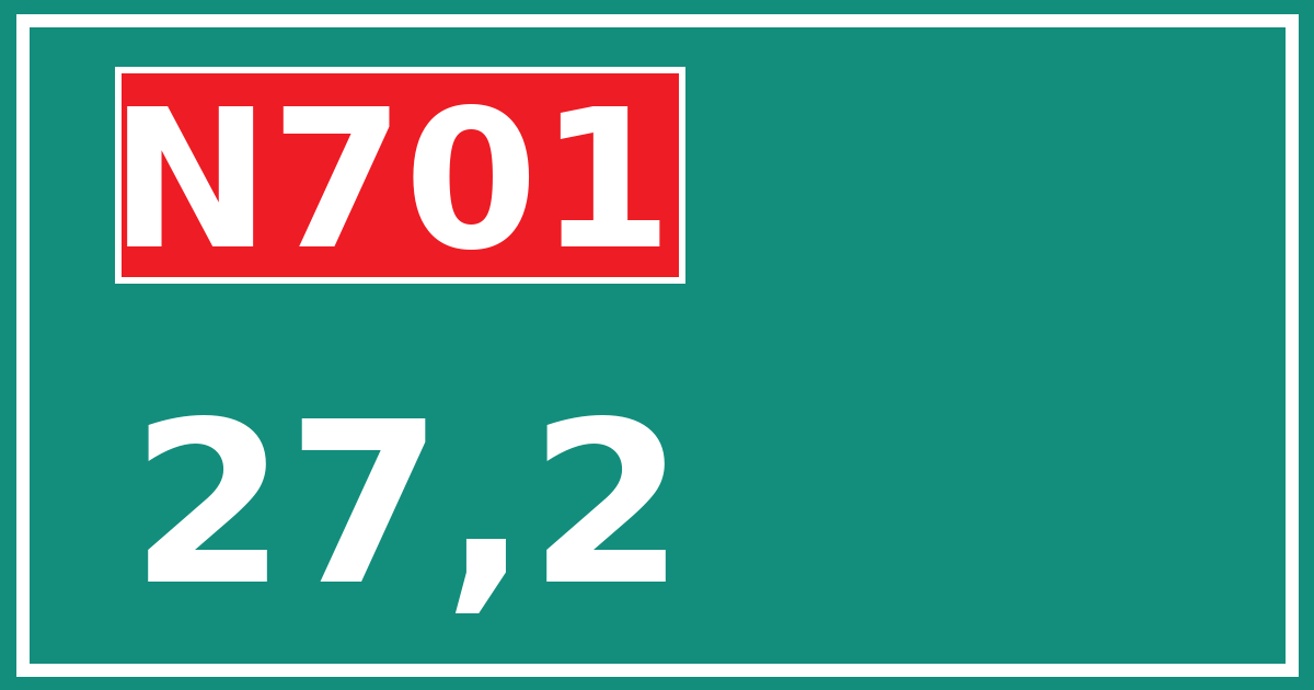 Hectometerbord N701 27,2