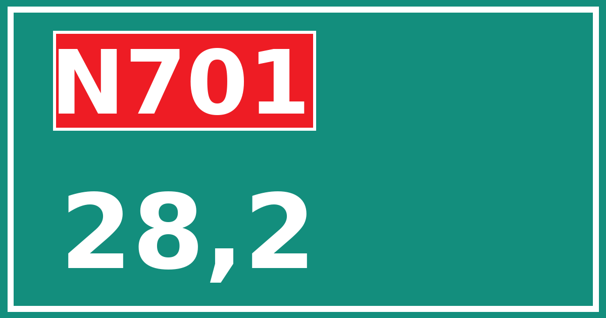 Hectometerbord N701 28,2