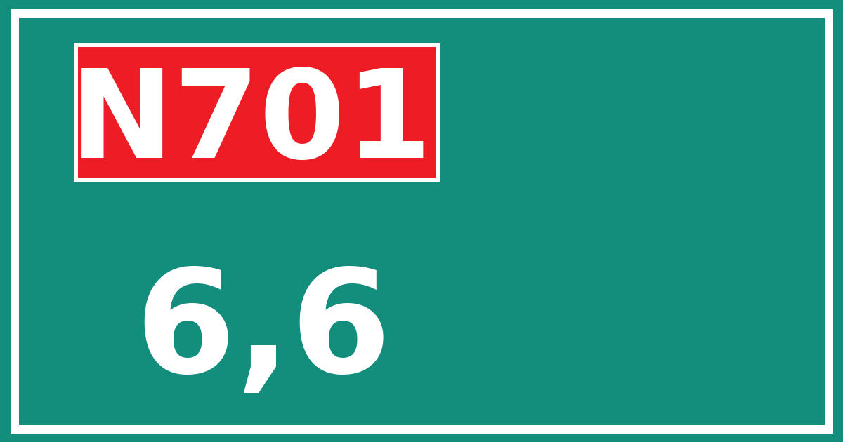 Hectometerbord N701 6,6