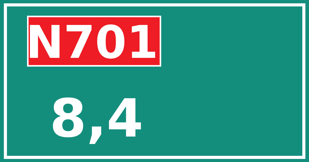Hectometerbord N701 8,4