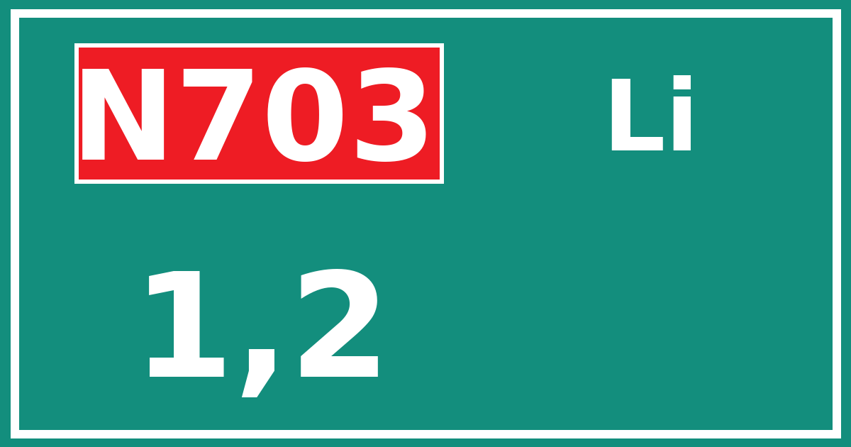 Hectometerbord N703 1,2 zijde Li