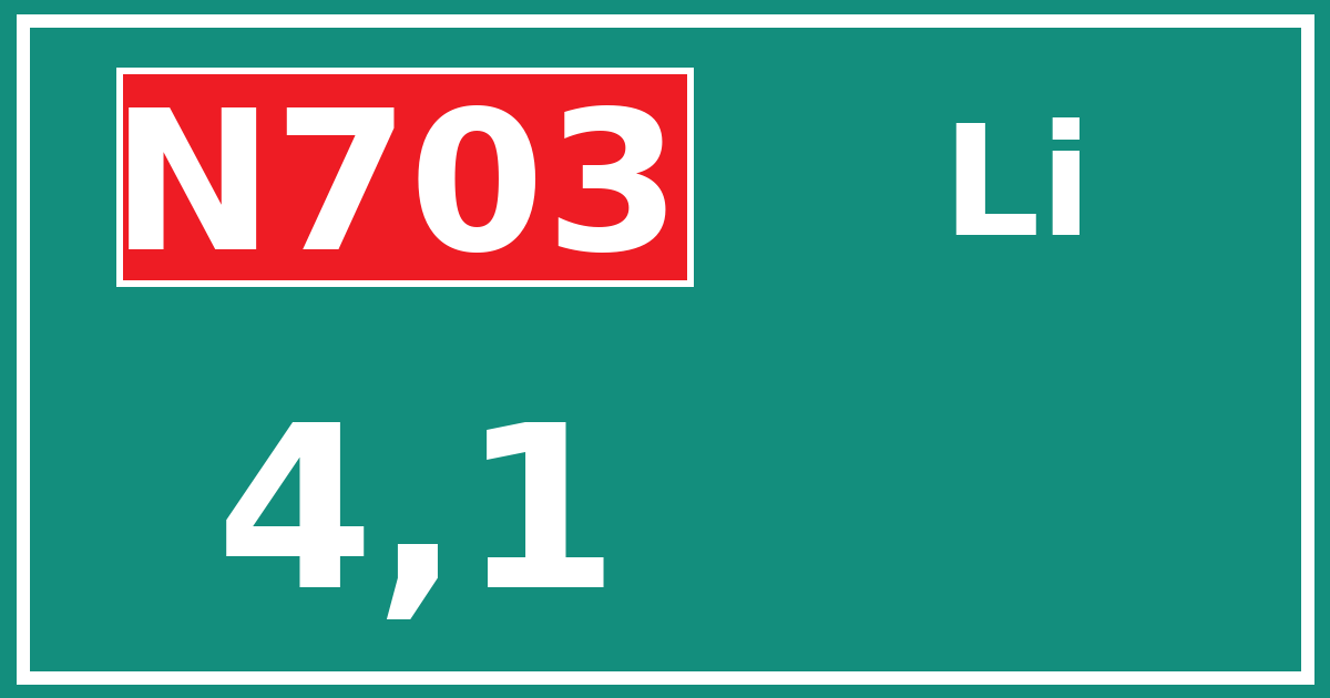 Hectometerbord N703 4,1 zijde Li