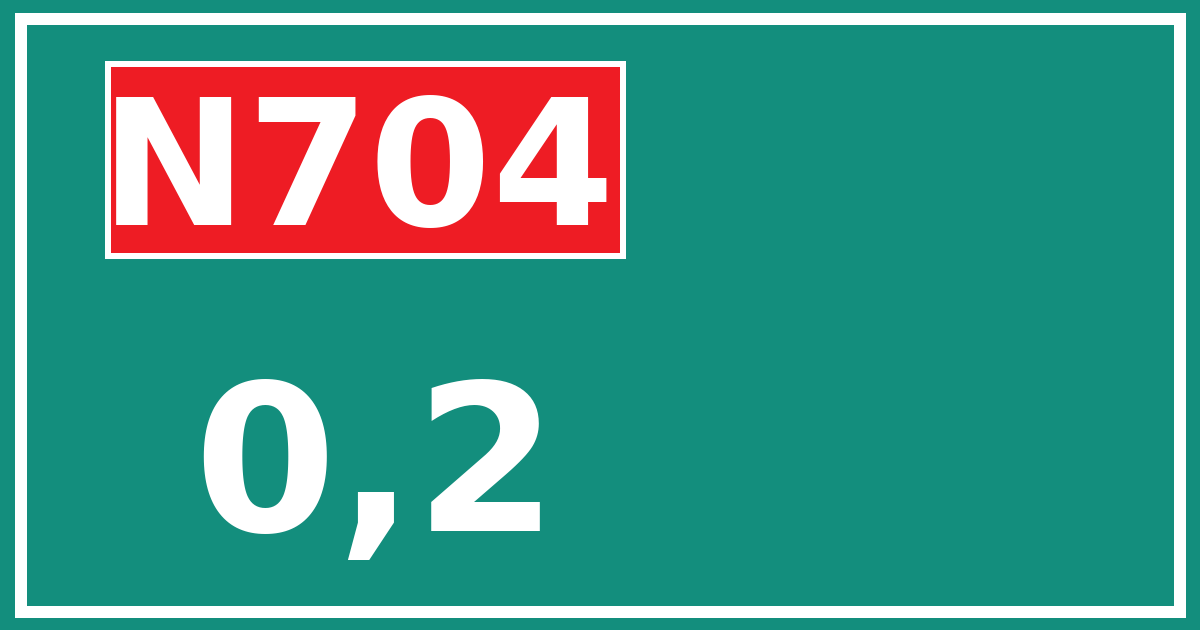 Hectometerbord N704 0,2