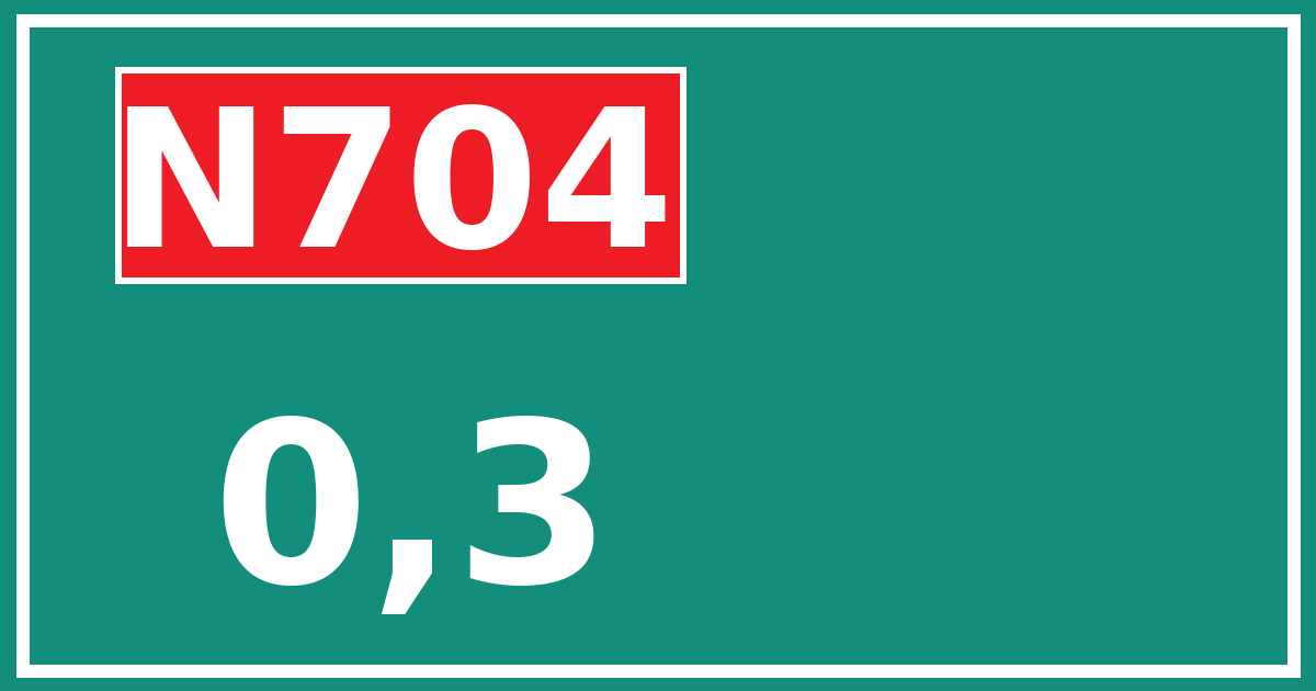 Hectometerbord N704 0,3