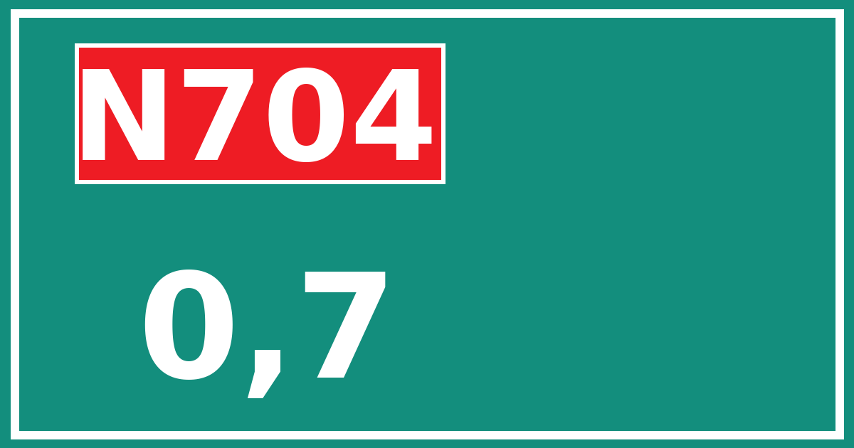 Hectometerbord N704 0,7
