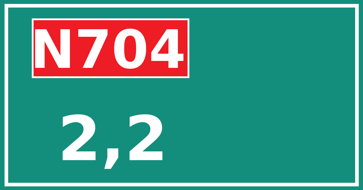 Hectometerbord N704 2,2