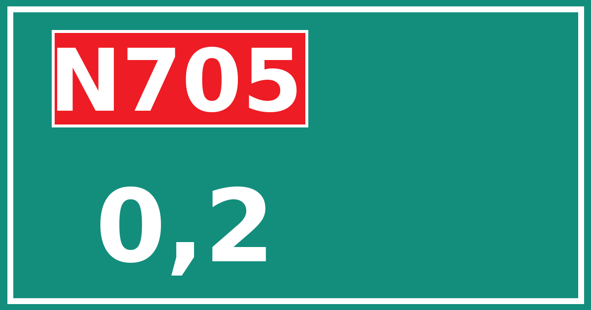 Hectometerbord N705 0,2