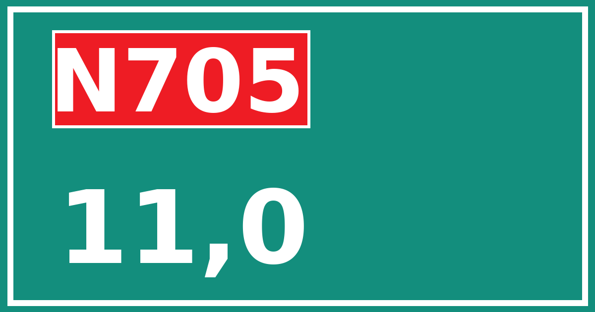 Hectometerbord N705 11,0