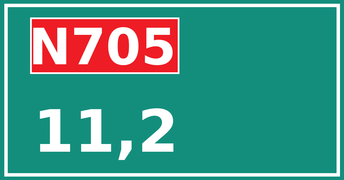 Hectometerbord N705 11,2