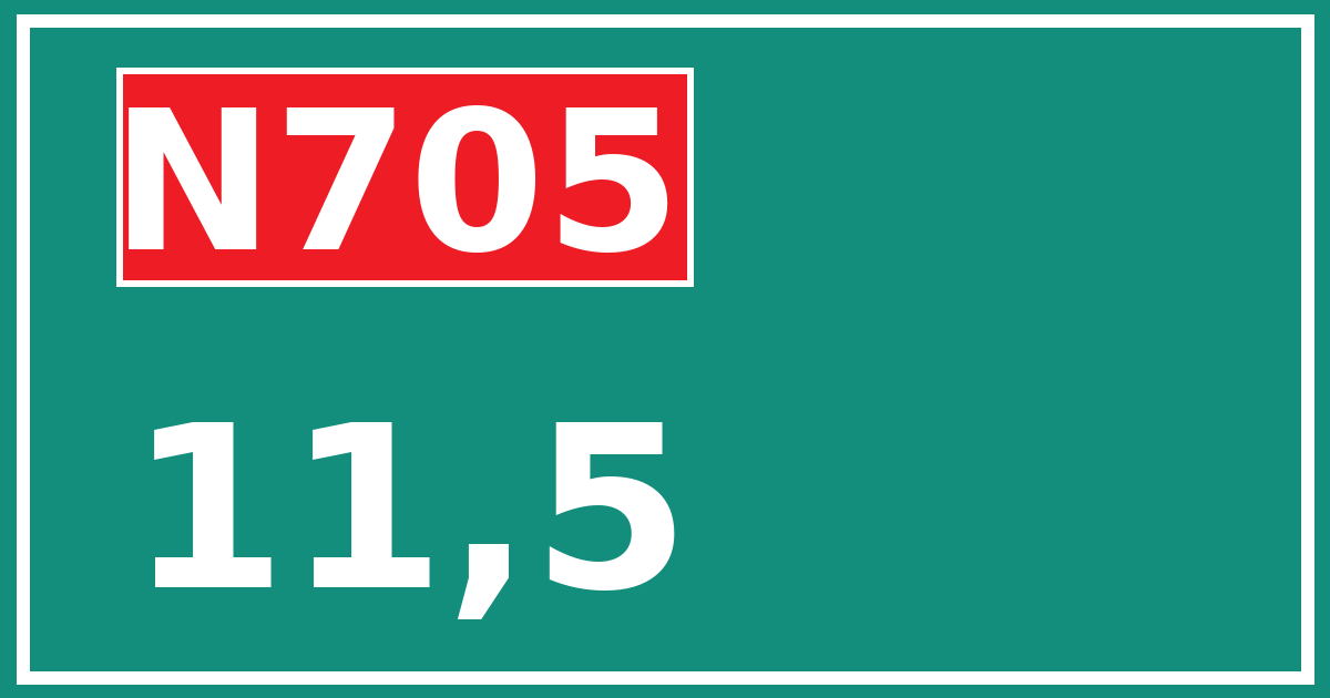 Hectometerbord N705 11,5